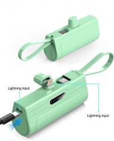 PowerKey ‚Äì Keychain 2 in 1 Power Bank With Dual Charging Cord (Color: Green)
